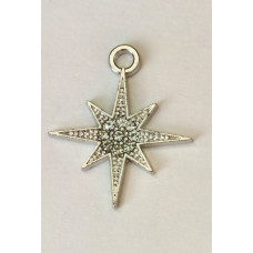 Підвіска (шармик) Only Різдвяна зірка срібна, 2,5х2 см (633074) Підвіска (шармик) Only Різдвяна зірка срібна, 2,5х2 см (633074)