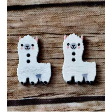 Дерев'яний гудзик Only Лама, 2,5х1,6 см, 2 шт (633120)