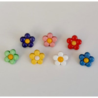 Набір ґудзиків-прикрас Only Квіточки, 7 шт, мікс, 15мм, на ніжці (633125)