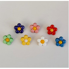 Набір ґудзиків-прикрас Only Квіточки, 7 шт, мікс, 15мм, на ніжці (633125)