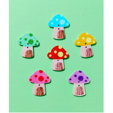 Набір гудзиків Only Мухомори, 2,5х2,3 см, 6 шт (633139)