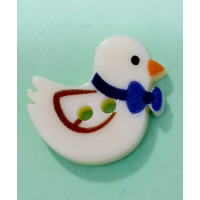 Гудзик акриловий Only Порцелянова качечка, 1,8х1,3 см (633144)