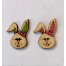 Гудзики Only Зайчики, 2,8х2 см, 2шт (633159) Гудзики Only Зайчики, 2,8х2 см, 2шт (633159)