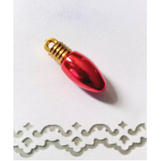 Підвіска (шармик) Only Різдвяна лампочка, червона, 2,5х0,8  см(633166)