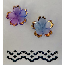 Намистина синьо-бузкова Only, 2 шт (633167)