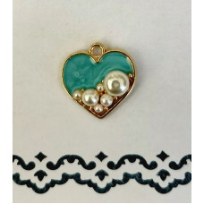 Підвіска (шармик) Only Сердечко з перлинками, 17х17мм (633168)