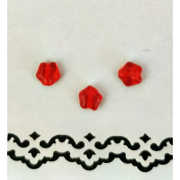 Скляні намистини Червоні зірочки Only, 6мм, 3 шт (633179)