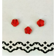 Скляні намистини Червоні зірочки Only, 6мм, 3 шт (633179)