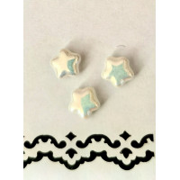 Скляні намистини Перламутрові зірочки Only, 8мм, 3 шт (633180)