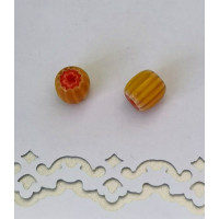 Скляні намистини Червоно-жовті Only, 2 шт (633181)