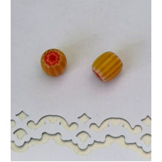 Скляні намистини Червоно-жовті Only, 2 шт (633181)