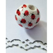 Дерев'яна намистина з бедриками Only, 1,6 см, 1 шт (633185)