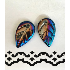 Намистина Only Райдужні листочки, 10х18мм, 2 шт (633204)