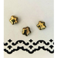 Скляні намистинки Золоті зірочки Only, 6 мм, 3 шт (633206)