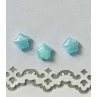 Скляні намистинки Блакитні зірочки Only, 6 мм, 3 шт (633207)