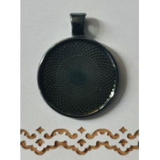 Основа для кулону Only Чорна глянцева, діаметр 2,5 см (633226)