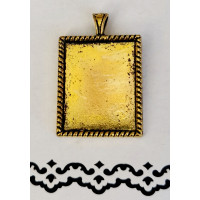 Основа для кулона прямокутна Margo золото (633228)