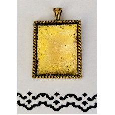 Основа для кулона прямокутна Margo золото (633228)