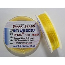 Нитка для вишивання бісером Spark Beads Титан, яскраво-жовтий (2507-100)