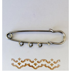 Металева основа для брошки з 3-ма петельками Only, 5см (633282)