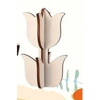 Дерев'яна заготовка для декору Тюльпан Only, з двох частин (633284)