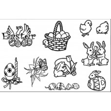 Набір прозорих штампів Чарівна мить Великдень (6402CS)