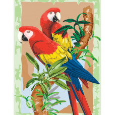 Набор для рисования по номерам Royal Brush Попугаи и бамбук (PJS 38)