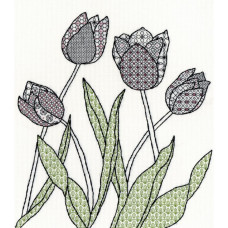 Набір для вишивання Bothy Threads Blackwork Tulips Тюльпани (XBW8)