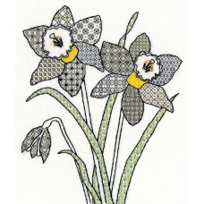 Набір для вишивання Bothy Threads Blackwork Daffodil Нарцис (XBW7)