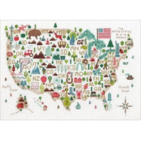 Набір для вишивання хрестиком Dimensions Карта США (70-35360)