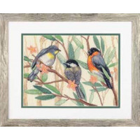 Набір для вишивання хрестиком Dimensions Три пташки (70-35402)