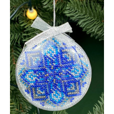 Набір для вишивання новорічної іграшки Полярна зірка Кольорова (НПІ_7/005)