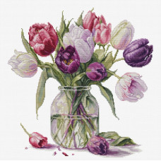 Набір для вишивання хрестиком Luca-S Букет тюльпанів (B7029)