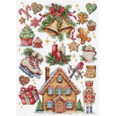 Набор для вышивания крестом Luca-S Рождественская композиция (B7031)