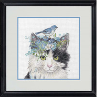 Набір для вишивання Dimensions Квітковий кіт (70-35433)