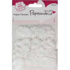 Паперові квіти Papermania Білі маленькі, 120 шт. (PM368201)