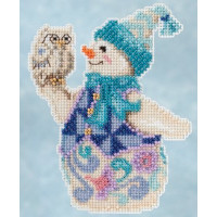 Набір для вишивання Mill Hill Сніговик зі сніжною совою (JS205103)