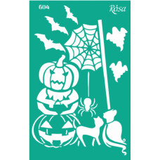 Трафарет багаторазовий самоклеючий №604 Halloween ROSA TALENT (4823098521747)