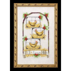 Набір бісеру MillHill для дизайну Mirabilia Three French Hens - 12 Days of Christmas (NC143E)