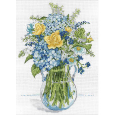 Набір для вишивання Design Works Жовто-блакитні квіти (DW2866)