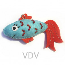 Декоративна іграшка із фетру ВДВ Рибка. (ФН-73)