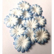 Бумажные цветы Only сине-белые (P70-423)
