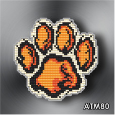 Набор для выкладки пластиковыми стразами АртСоло Магнит Лапа тигра (АТМ80)