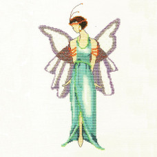 Схема для вишивання хрестиком Mirabilia Designs Jade Blue Spring Garden - Pixie Couture Collection (NC137)