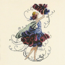 Схема для вишивання хрестиком Mirabilia Designs Sweet Pea Spring Garden - Pixie Couture Collection (NC131)
