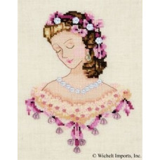 Схема для вышивки крестом Mirabilia Designs Portrait Of Caroline In Pink (NC104)