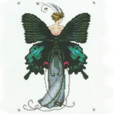 Схема для вишивання хрестиком Mirabilia Designs Miss Black Swallowtial (NC243)