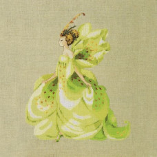 Схема для вышивки крестом Mirabilia Designs Green Lady Slipper Orchid Party ( NC273)