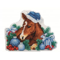 Набір для вишивання хрестиком Alisena Новорічне лоша (8120)