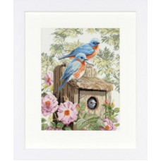 Набір для вишивання хрестиком LanArte Сад синіх птахів (PN-0008197)